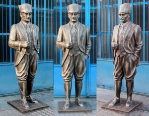 290 cm kalpaklı Atatürk Heykeli Yapımı