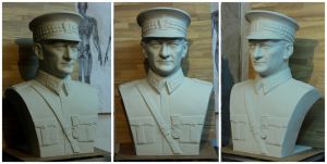 100 cm Askeri Kıyafetli Atatürk Heykeli